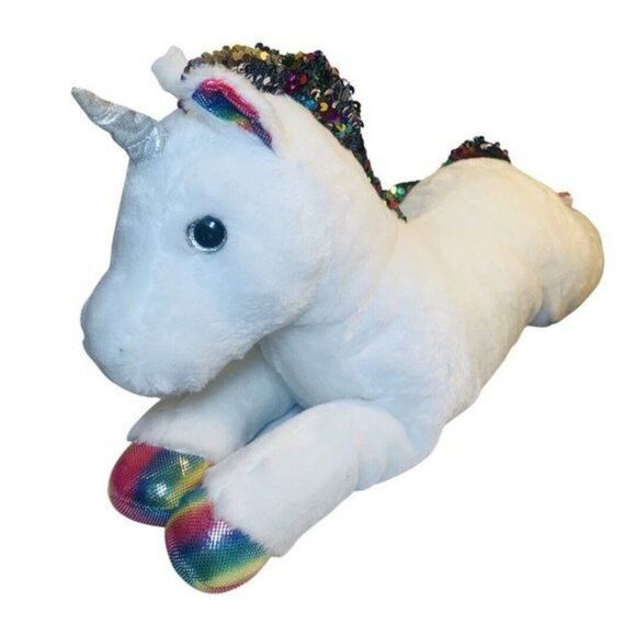 Aurora - Shimmers - 18" Shimmers Unicorn - Rainbow Plush Stuffed Animal Toy - Picture 4 of 7